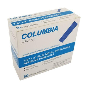 Columbia Blue Metal Detectable Bandages | ruggednorth.ca