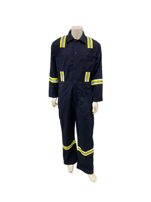 Wildrose Garments Navy Striped P/C Coveralls | ruggednorth.ca