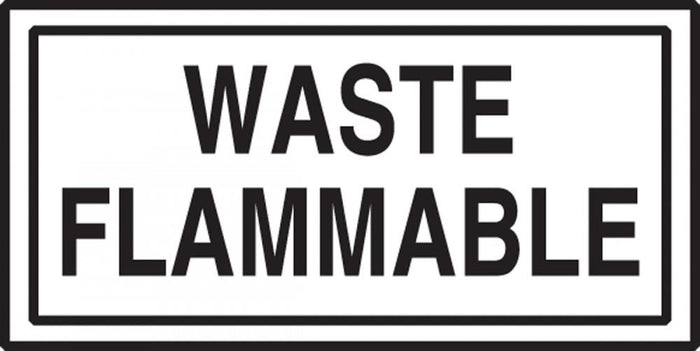Waste Flammable Sticker