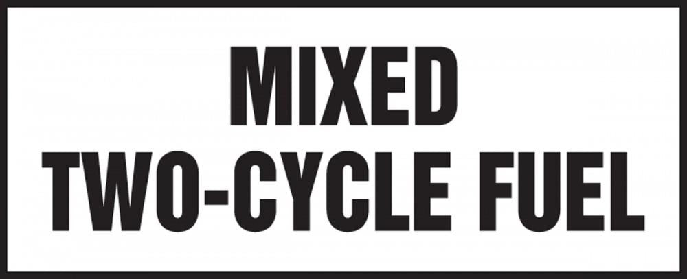 Mixed Two-Cycle Fuel Sticker