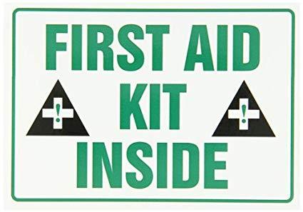 First Aid Kit Inside Sticker