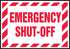 Emergency Shut Off Sticker