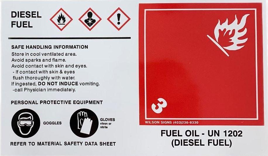 Wilson Signs Diesel Fuel Sticker