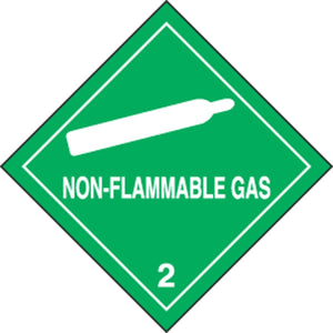 Non-Flammable Gas Sticker