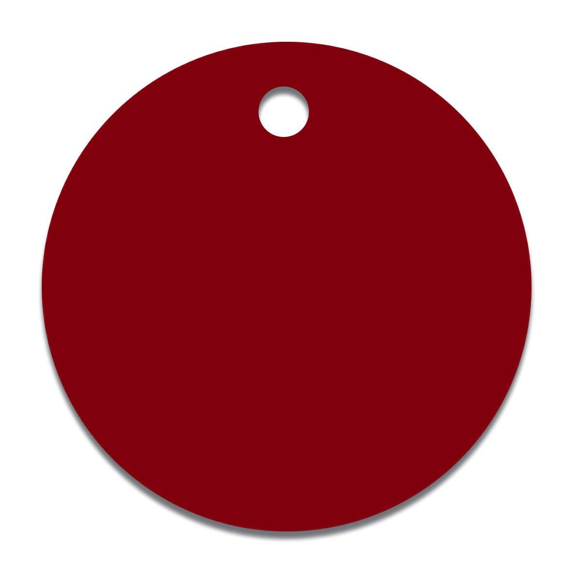 Plastic Red Circle Tag