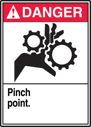 Danger Pinch Point Sticker