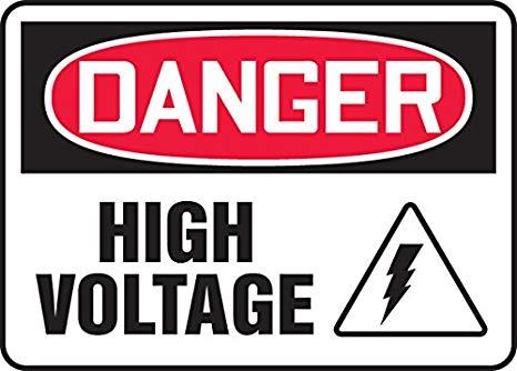 Danger High Voltage Plastic Sign