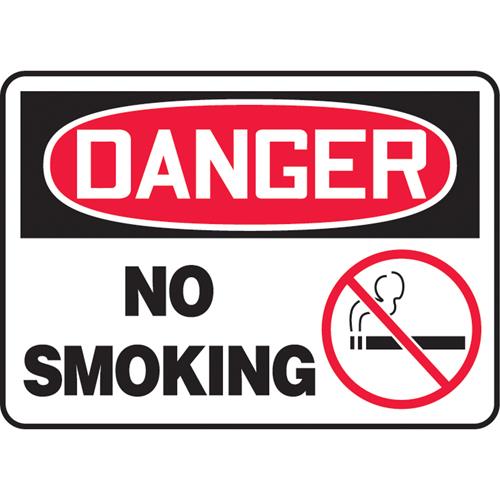 Danger No Smoking Plastic Sign