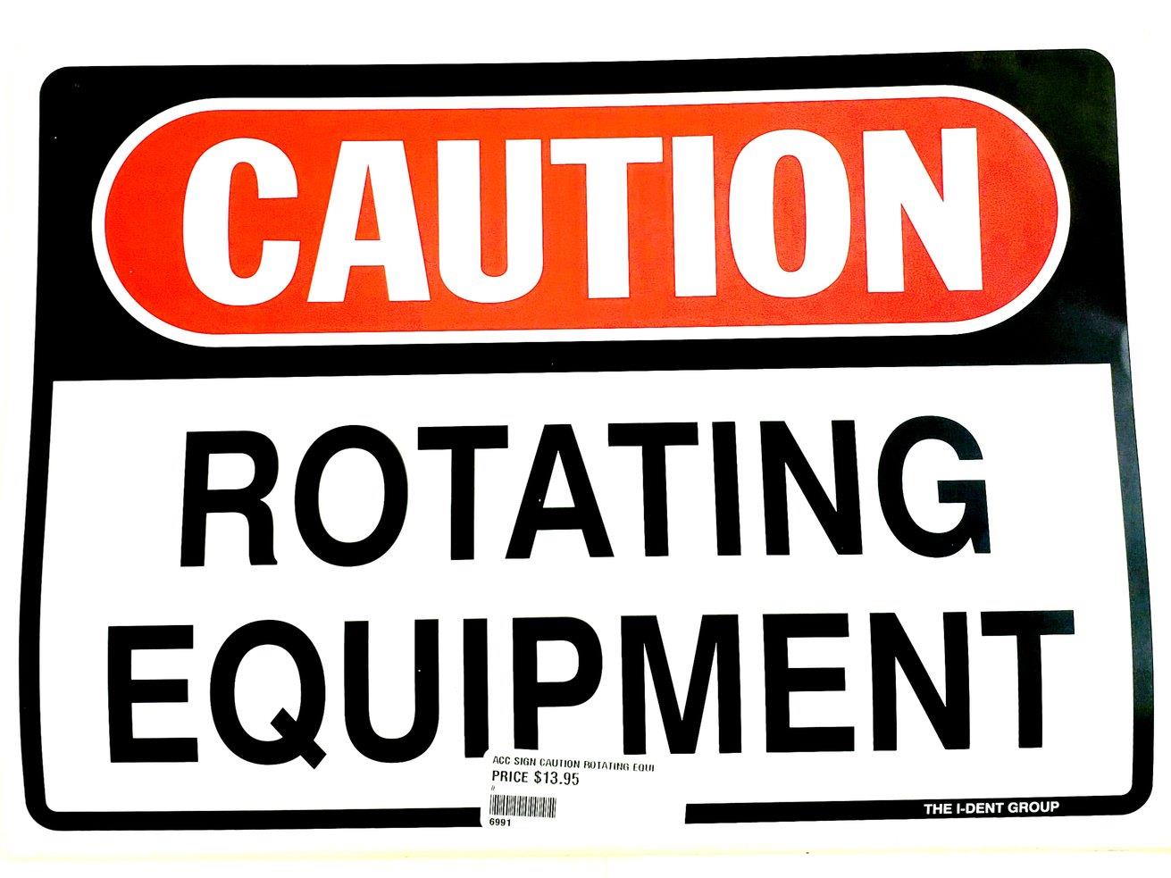 Caution Rotating Equipment Sticker