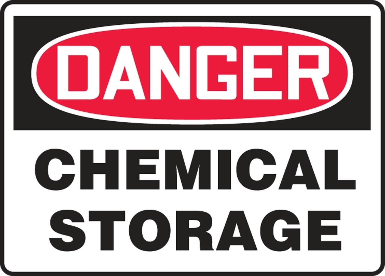 Danger Chemical Storage Sticker