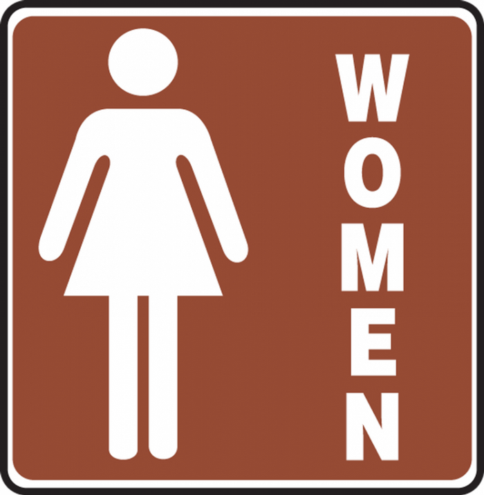 Women Restroom Plastic Sign