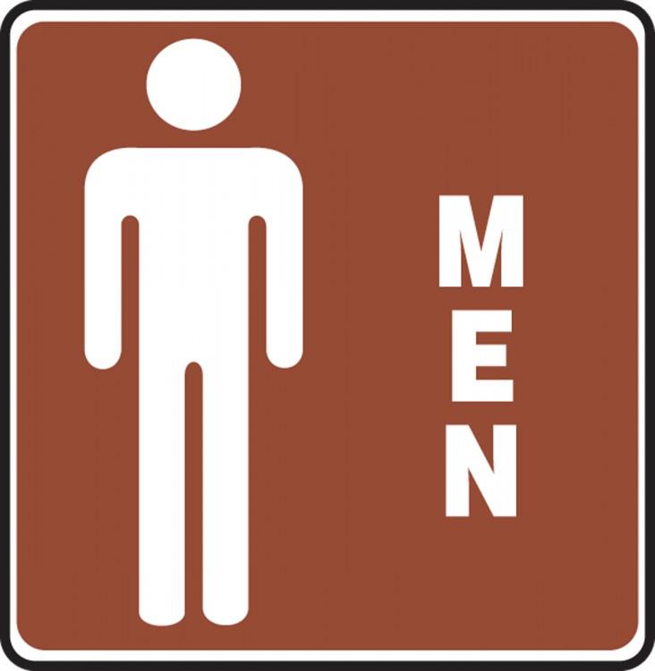 Mens Restroom Plastic Sign