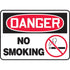 Danger No Smoking Aluminum Sign