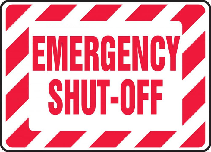 Emergency Shut-Off Sticker