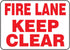 Fire Lane Keep Clear Aluminum Sign