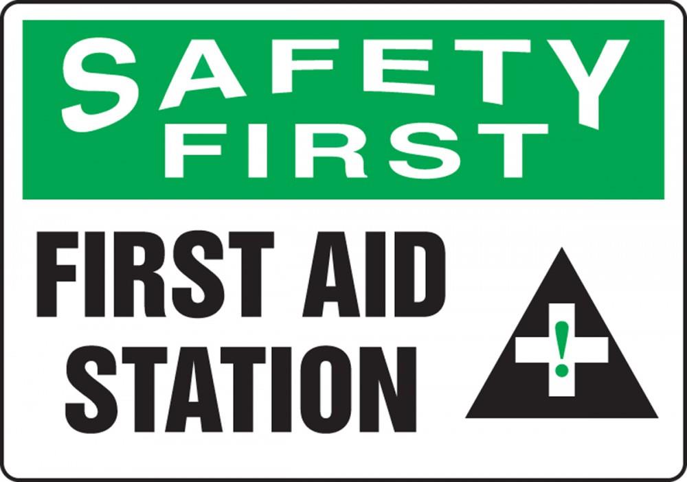 Safety First First Aid Station Sticker