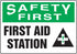 Safety First First Aid Station Sticker