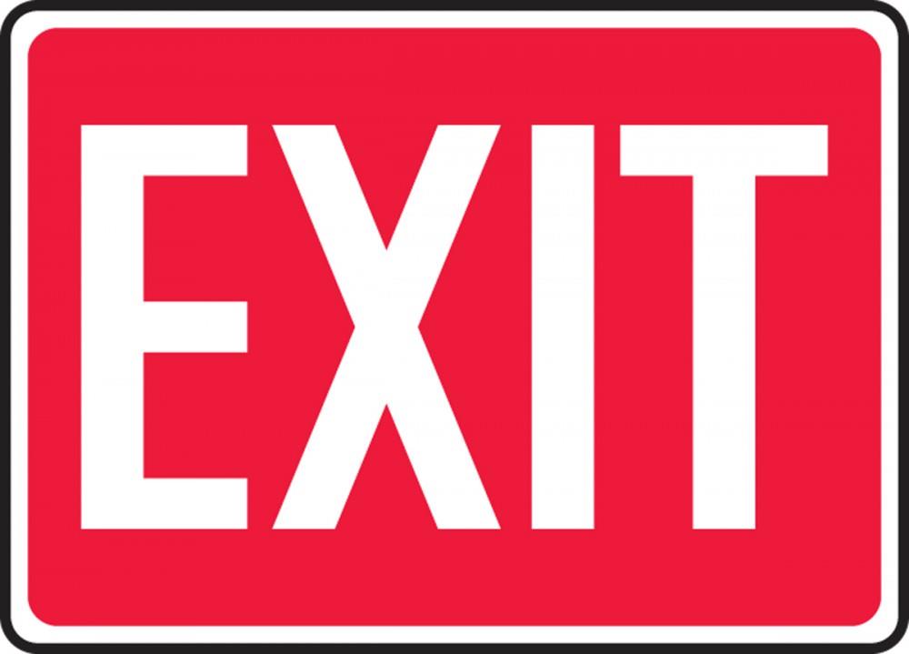 Exit Plastic Sign