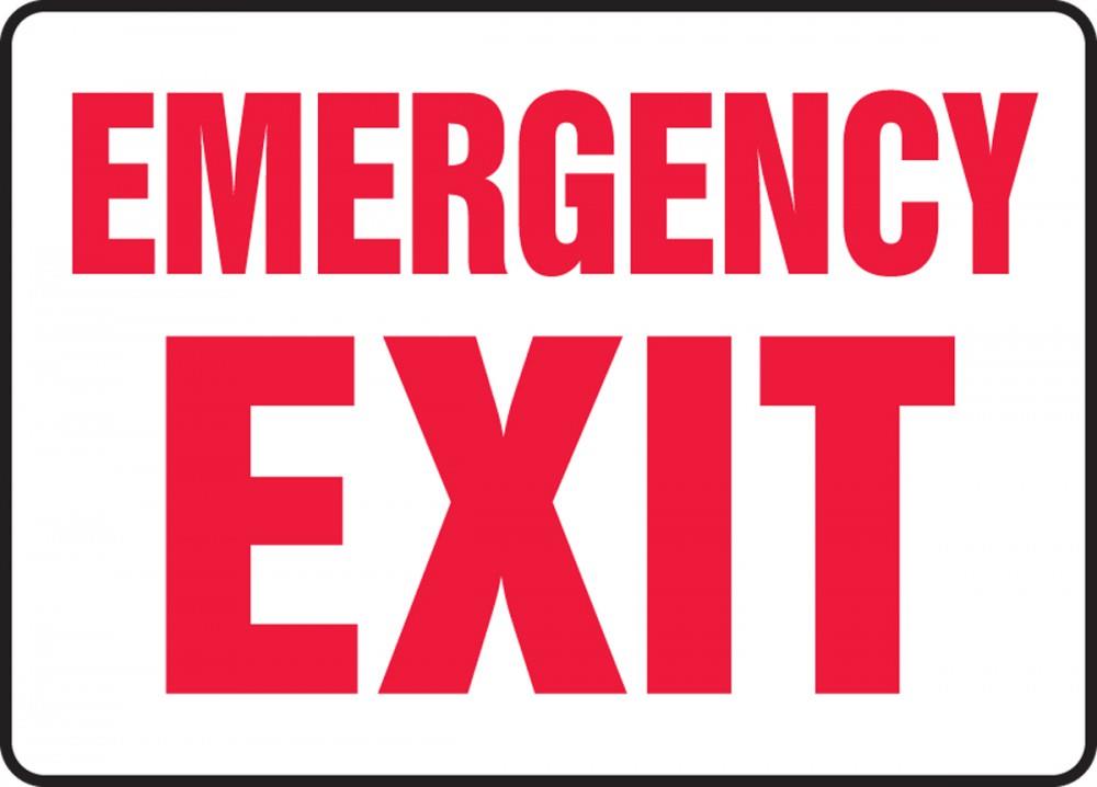 Emercency Exit Sticker