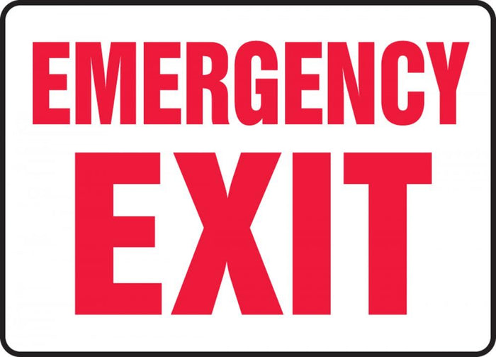 Emergengy Exit Plastic Sign