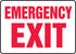 Emergengy Exit Plastic Sign