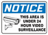 Notice This Area Is Under 24 Hour Video Surveillance Plastic Sign