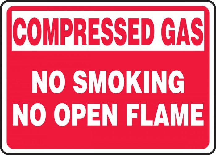 Compressed Gas Aluminum Sign