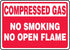 Compressed Gas Aluminum Sign