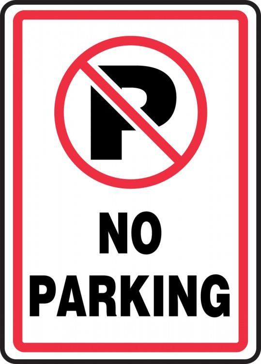 No Parking Aluminum Sign