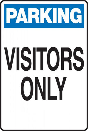 Parking Visitors Only Aluminum Sign