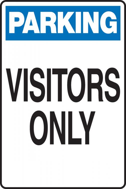 Parking Visitors Only Aluminum Sign
