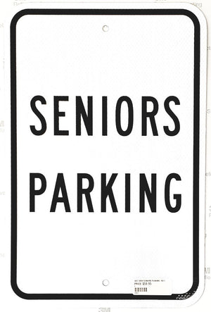 Seniors Parking Aluminum Sign